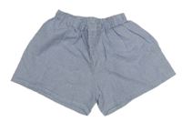 Bielo-modré pruhované ľahké kraťasy