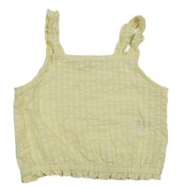 Žltý krepový crop top H&M