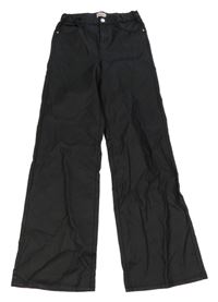Černé potažené flare kalhoty only