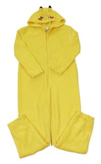 Žlutá chlupatá kombinéza a kapucí - Pikachu H&M