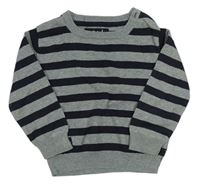 Sivo-čierny pruhovaný sveter Rebel
