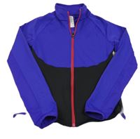 Fialovo-černá thermo propínací mikina 