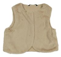 Béžová kožušinová podšitá vesta George