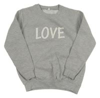 Sivá mikina s nápisom