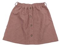 Staroružová rebrovaná sukňa Shein