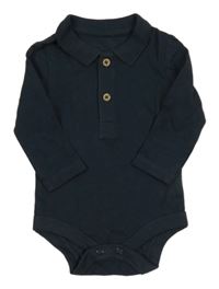 Tmavošedomodré body s límečkem Tu