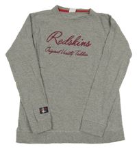 Šedo-vínové mikinotriko s nápisy 