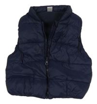 Tmavomodrá zateplená vesta Tex