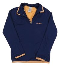 Tmavomodro-marhuľová thermo funkčná mikina Wedze