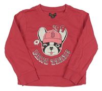 Ružová mikina s pejskem zn.OVS