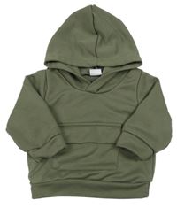 Khaki mikina s kapucňou