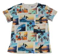 Bielo-farebné tričko s obrázkami H&M