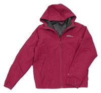 Vínová šušťáková funkčná bunda s kapucňou Jack Wolfskin