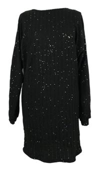 Nové - Dámske čierne rebrované šaty Emery Rose