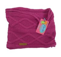 Nové - Dámský tmavorůžový pletený nákrčník 