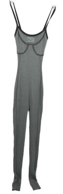 Dámský šedý žebrovaný pletený overal PrettyLittle Thing