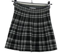 Dámska čierno-biela kockovaná pletená sukňa Primark