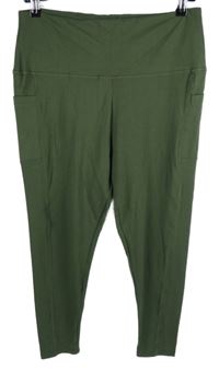 Dámské khaki sportovní legíny 