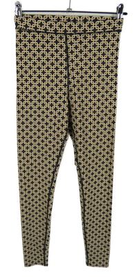 Dámske čierno-béžové vzorované legíny H&M