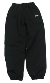 Čierne šušťákové nohavice s nápisom Shein