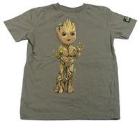 Khaki tričko s Grootem Marvel
