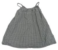 Čierno-biele kockované krepové šaty Primark