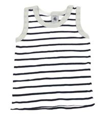 Bielo-čierne pruhované tielko Petit Bateau