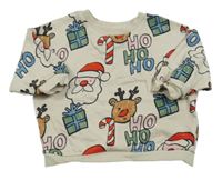 Svetlobéžová oversize mikina s obrázkami Next