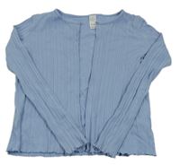 Modrý rebrovaný bavlnený cardigan zn. C&A