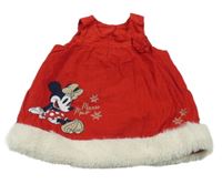 Červené menšestrové šaty s Minnie Disney