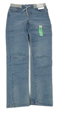 Nové - Modré slim rifle s úpletovým pasem Denim Co.