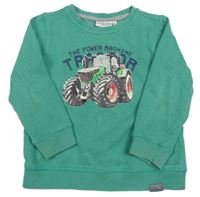 Zelená mikina s traktorom