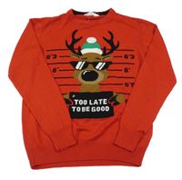 Červený ľahký sveter so sobom H&M