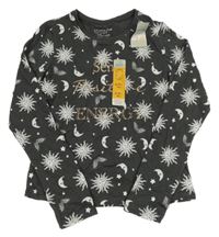 Nové - Šedé triko s obrázky a nápisem Primark