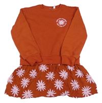 Oranžové šaty s kvietkami L&D