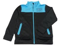 Čierno-modrá športová prepínaci mikina s nápisom Topolino