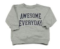 Svetlosivá mikina s nápisom Next