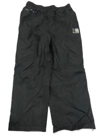 Černé podšité šusťákové kalhoty s logem Karrimor
