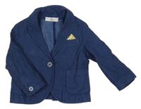 Tmavomodré melírované teplákové sako 