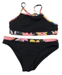 2set- černo-barevné 2-dílné plavky C&A