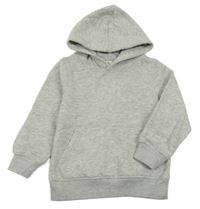 Sivá melírovaná mikina s kapucňou