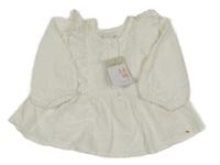 Nové - Biele šaty s 3D bodky Primark