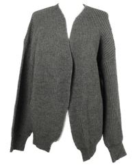 Dámsky sivý rebrovaný svetrový cardigán Shein