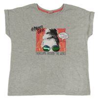 Sivé tričko s obrázkom Y.F.K.