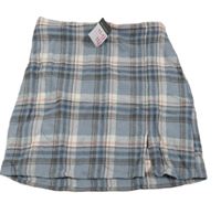 Nové - Světlemodro-bielo-ružová kockovaná sukňa Primark