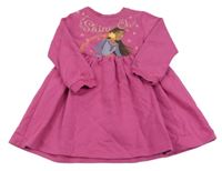 Fuchsiové teplákové šaty s potiskem - Přání Disney