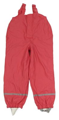 Růžové voděodolné laclové zateplené kalhoty 