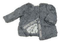 Šedý kožešinový podšitý kabátek Next