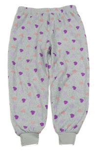 Sivé fleecové nohavice so srdiečkami Primark