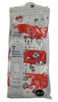 Nové - 7x bílo-jahodové body s Minnie Disney